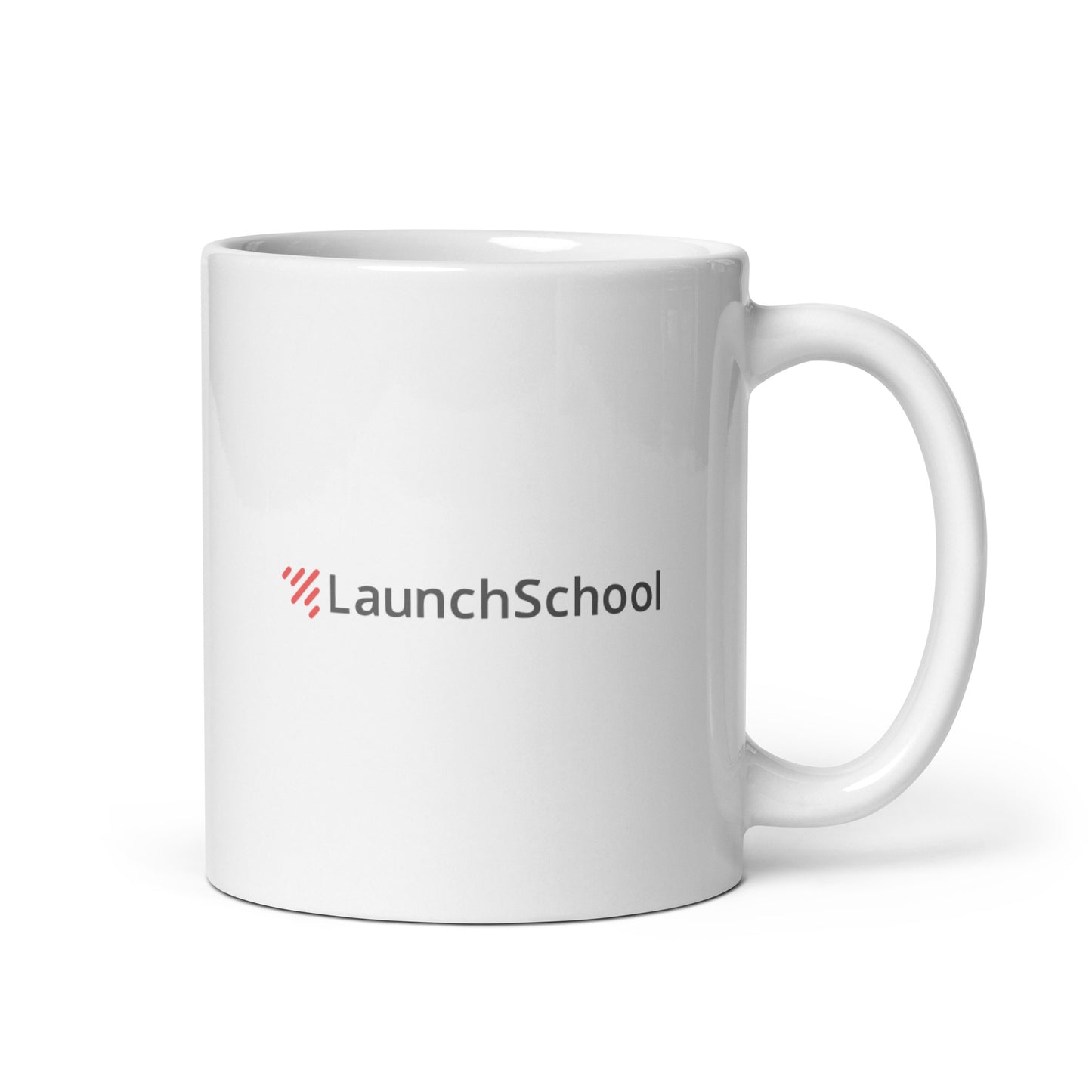 LS Dragon with Logo White glossy mug