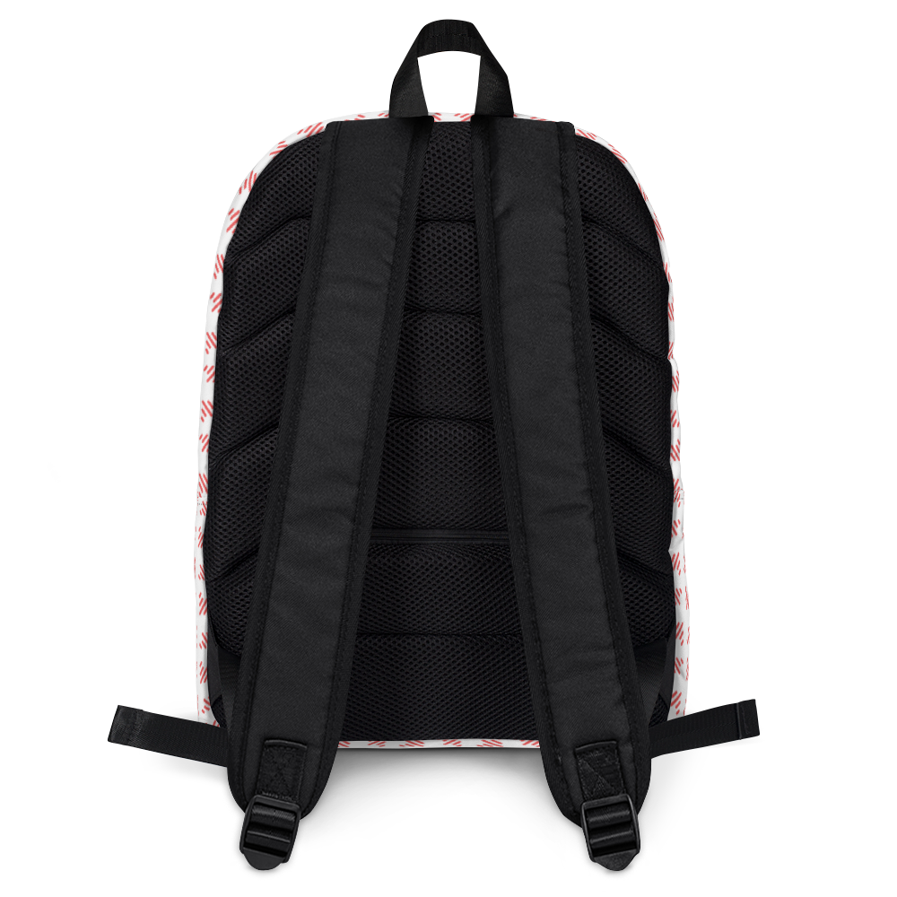 LS Red/White Airplane Pattern Backpack