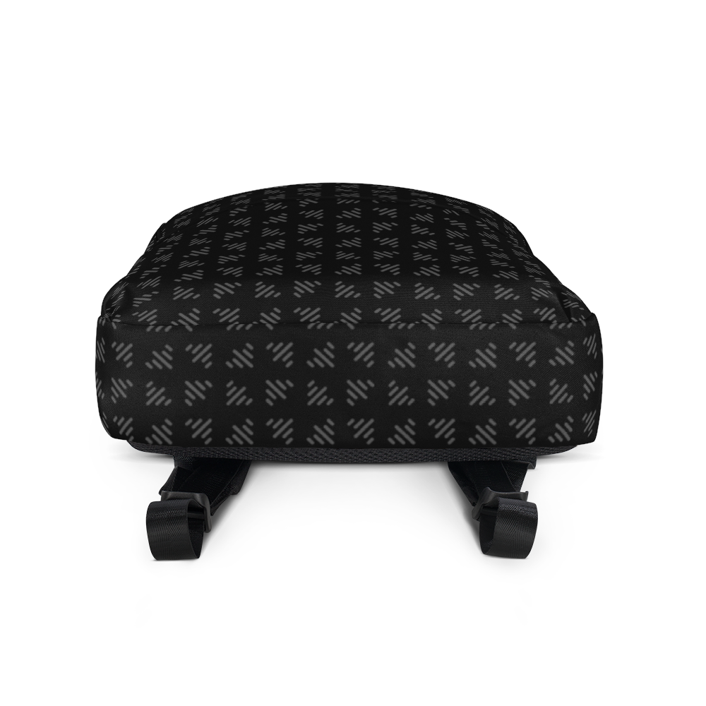 LS Ultra Black Airplane Pattern Backpack