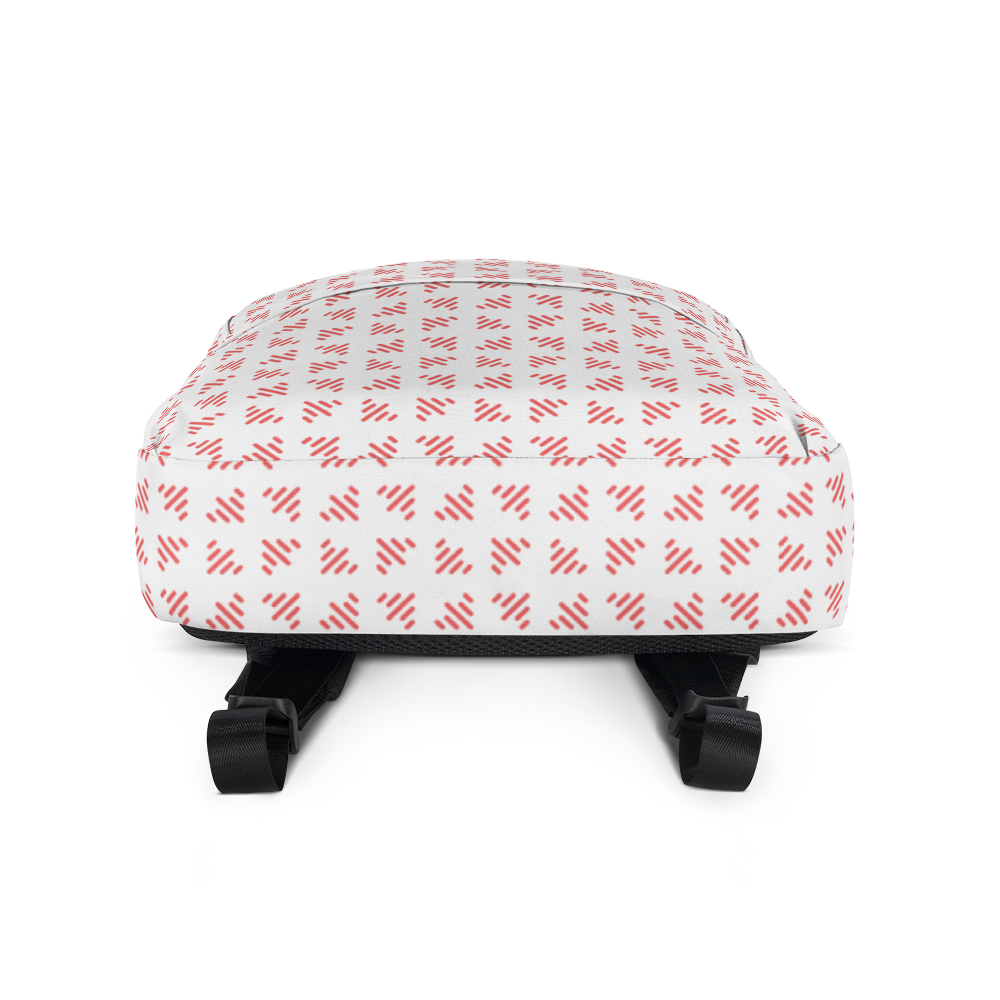 LS Red/White Airplane Pattern Backpack