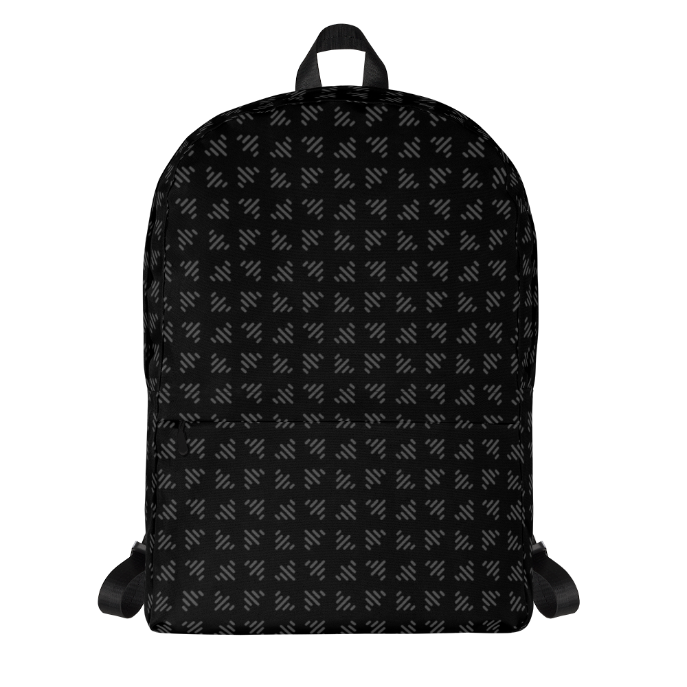 LS Ultra Black Airplane Pattern Backpack