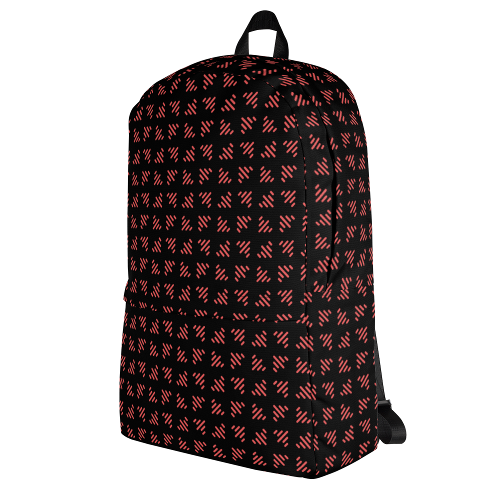 LS Red/Black Airplane Pattern Backpack