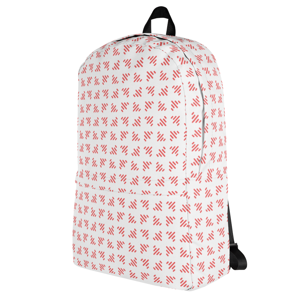 LS Red/White Airplane Pattern Backpack