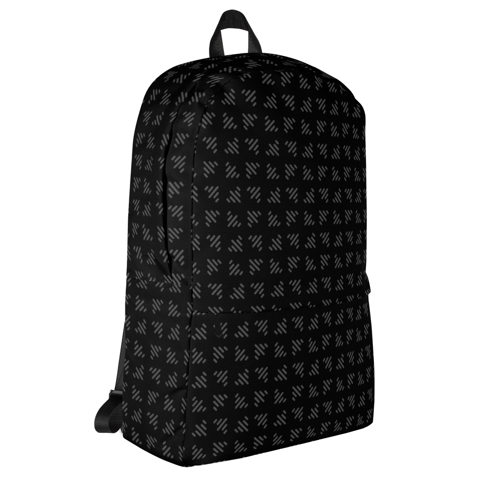 LS Ultra Black Airplane Pattern Backpack