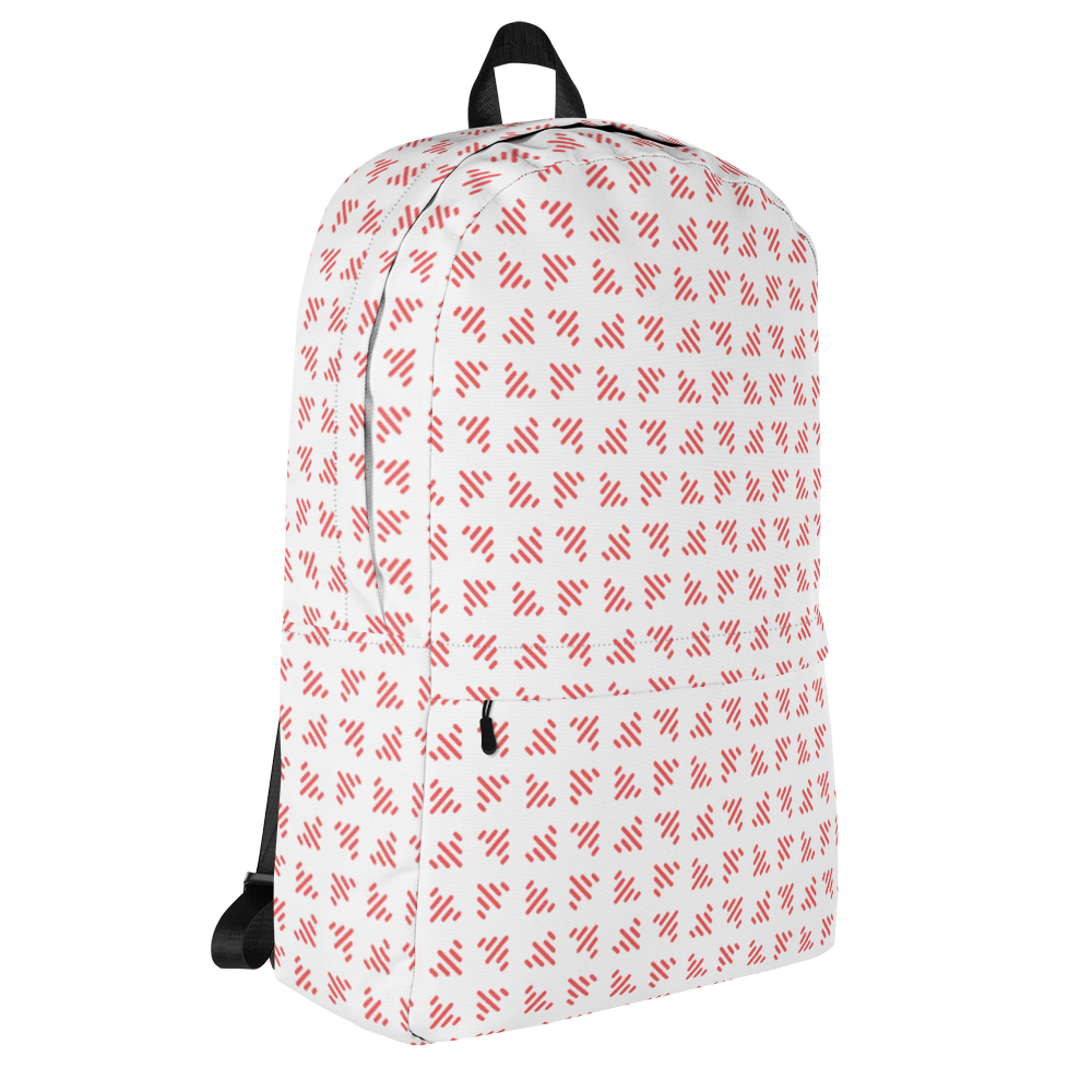 LS Red/White Airplane Pattern Backpack