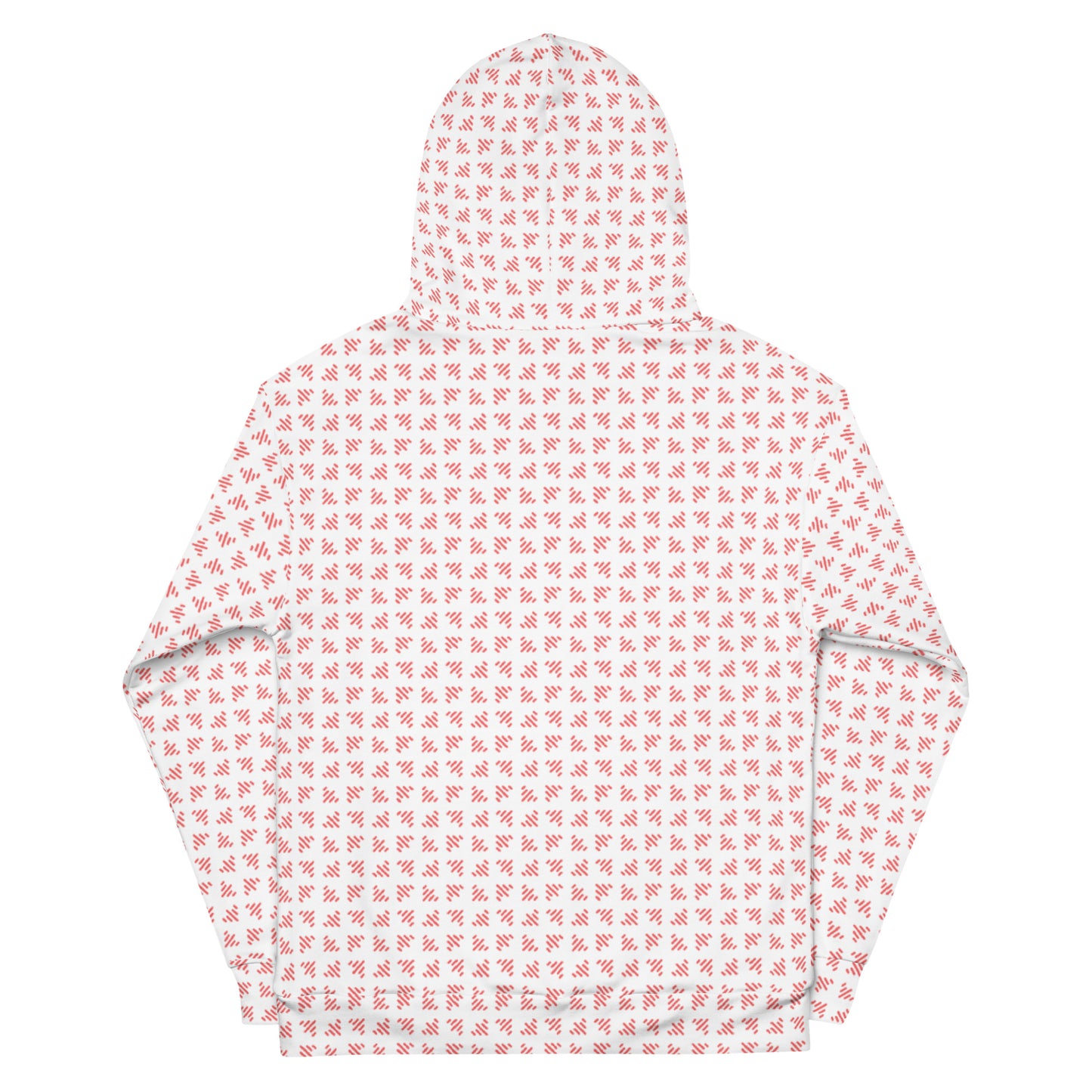 LS Unisex Red/White Airplane Pattern Hoodie