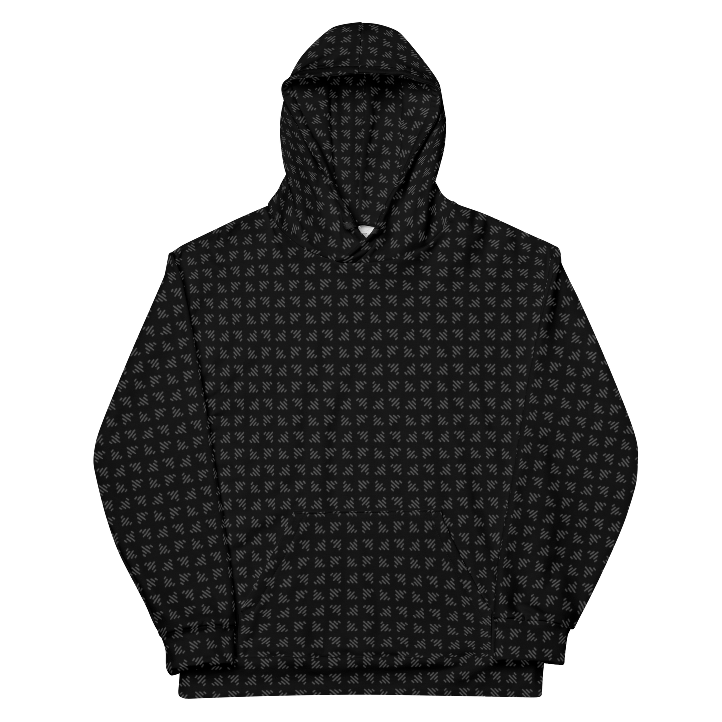LS Unisex Ultra Black Airplane Pattern Hoodie