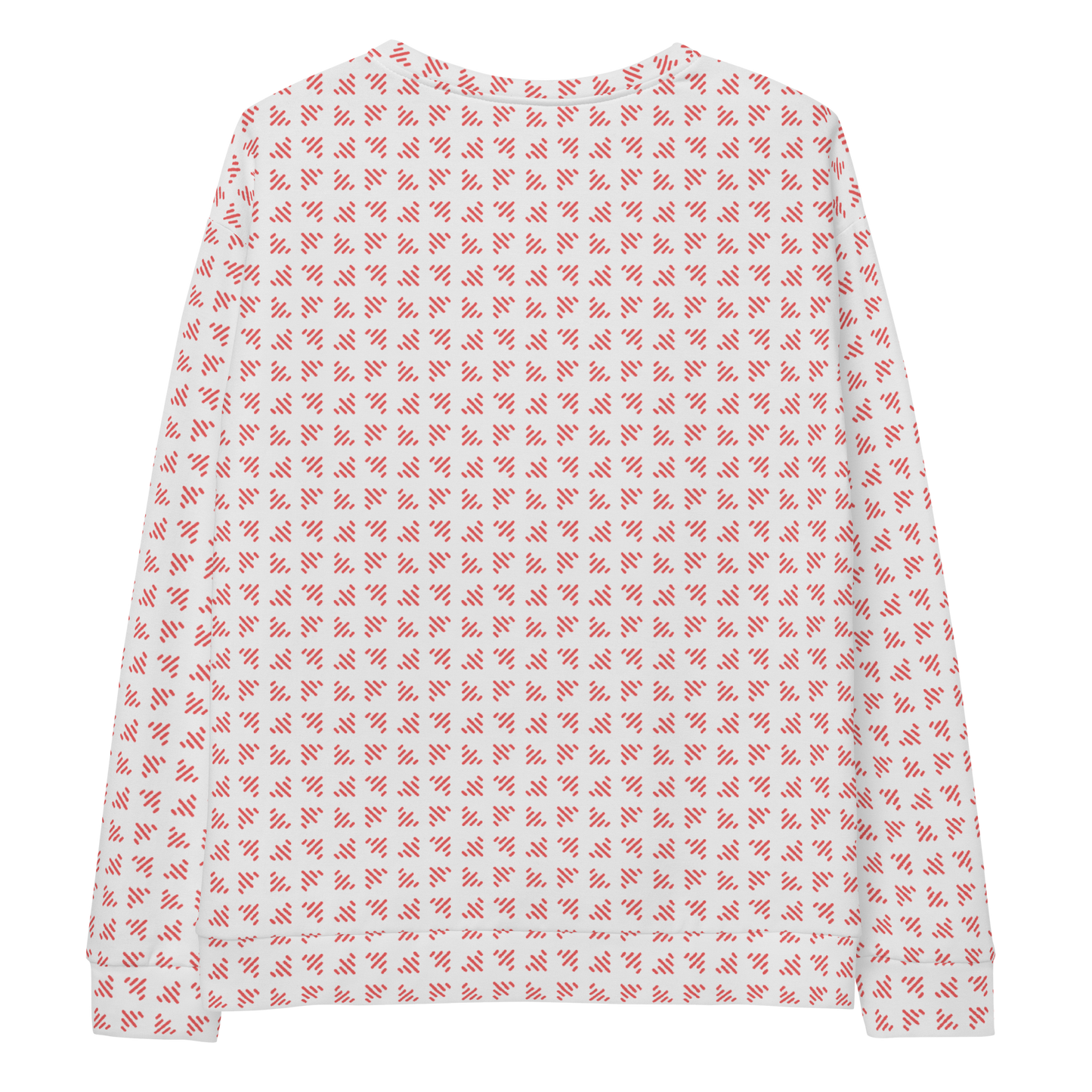 LS Unisex Red/White Airplane Pattern Sweatshirt