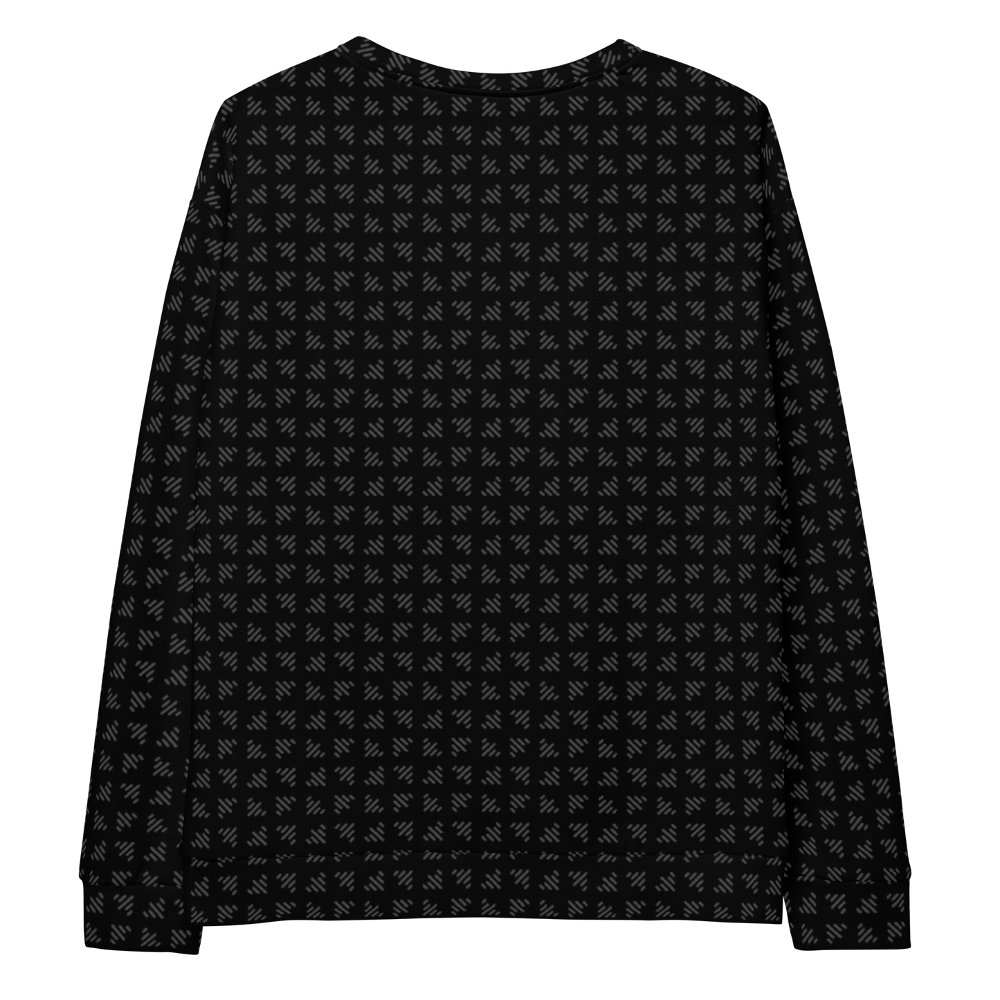LS Unisex Ultra Black Airplane Pattern Sweatshirt