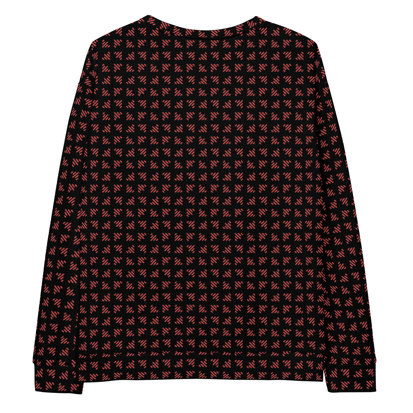 LS Unisex Red/Black Airplane Pattern Sweatshirt