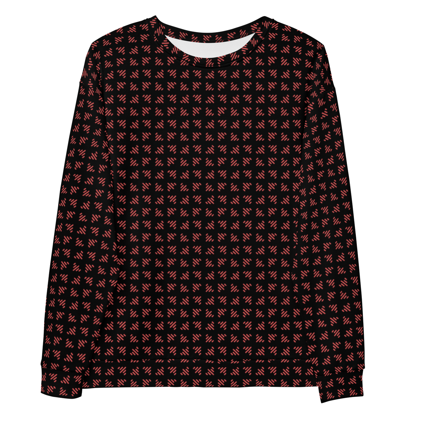 LS Unisex Red/Black Airplane Pattern Sweatshirt