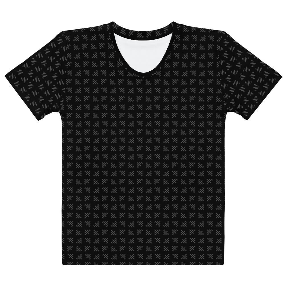LS Women's Ultra Black Airplane Pattern Tee