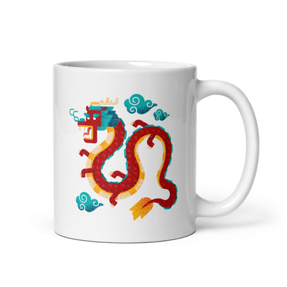 LS Dragon White glossy mug