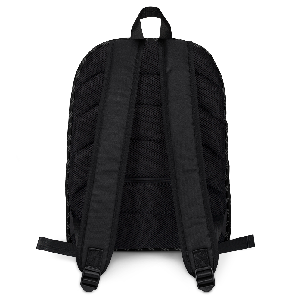 LS Ultra Black Airplane Pattern Backpack