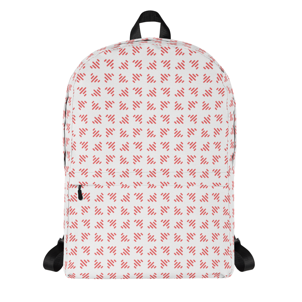 LS Red/White Airplane Pattern Backpack