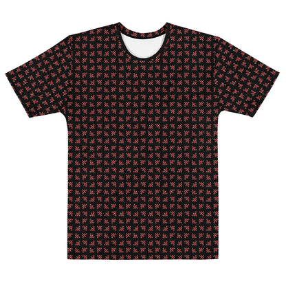 LS Men's Red/Black Airplane Pattern Tee