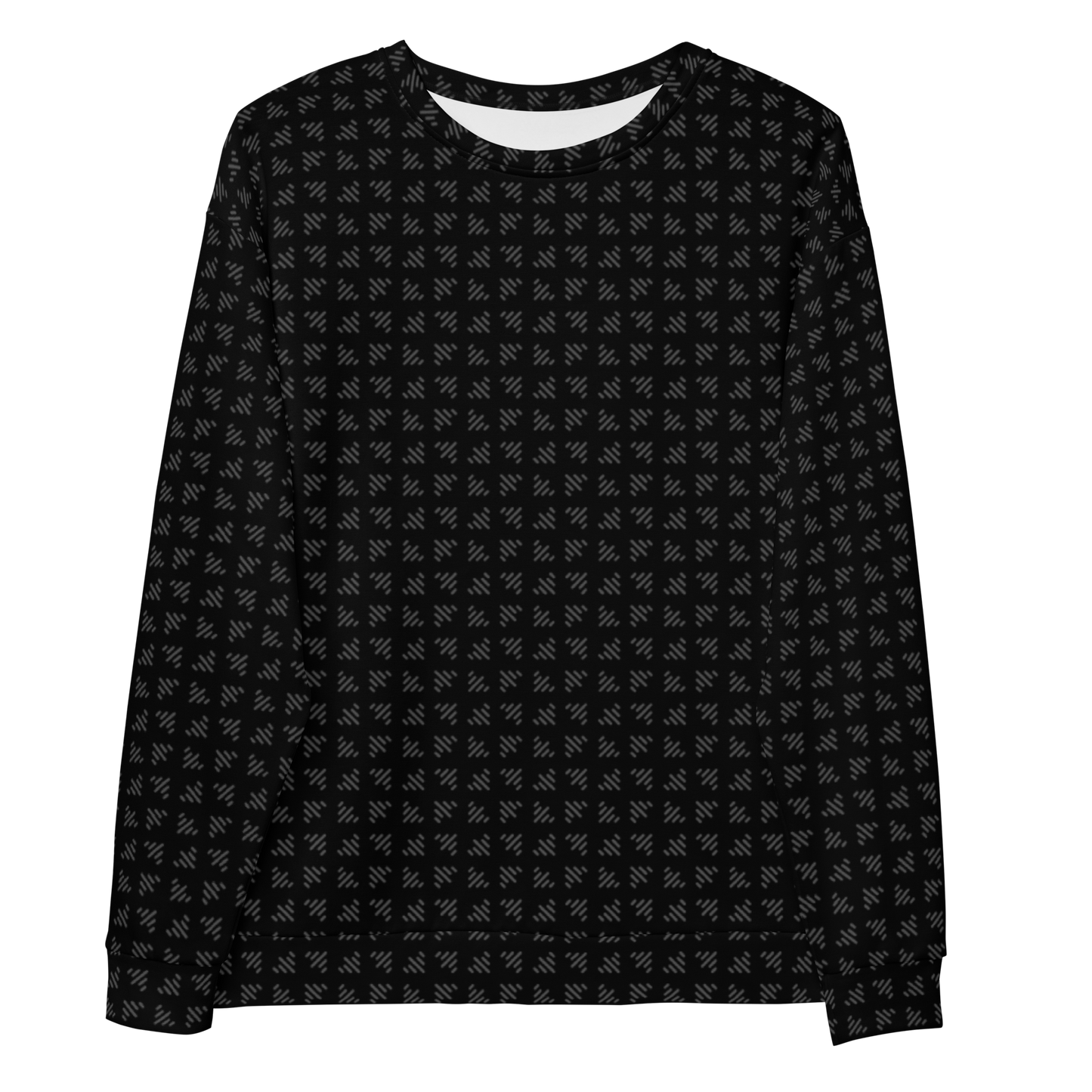 LS Unisex Ultra Black Airplane Pattern Sweatshirt