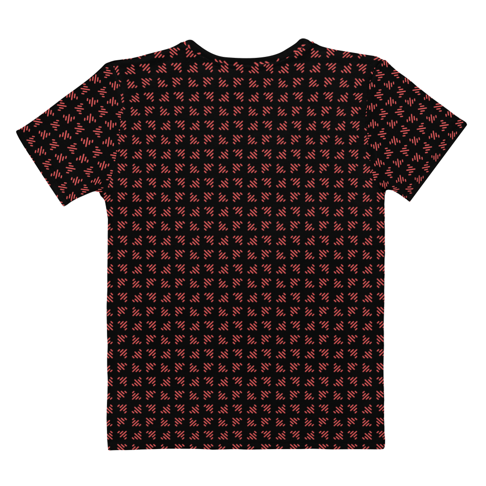 LS Women's Red/Black Airplane Pattern Tee